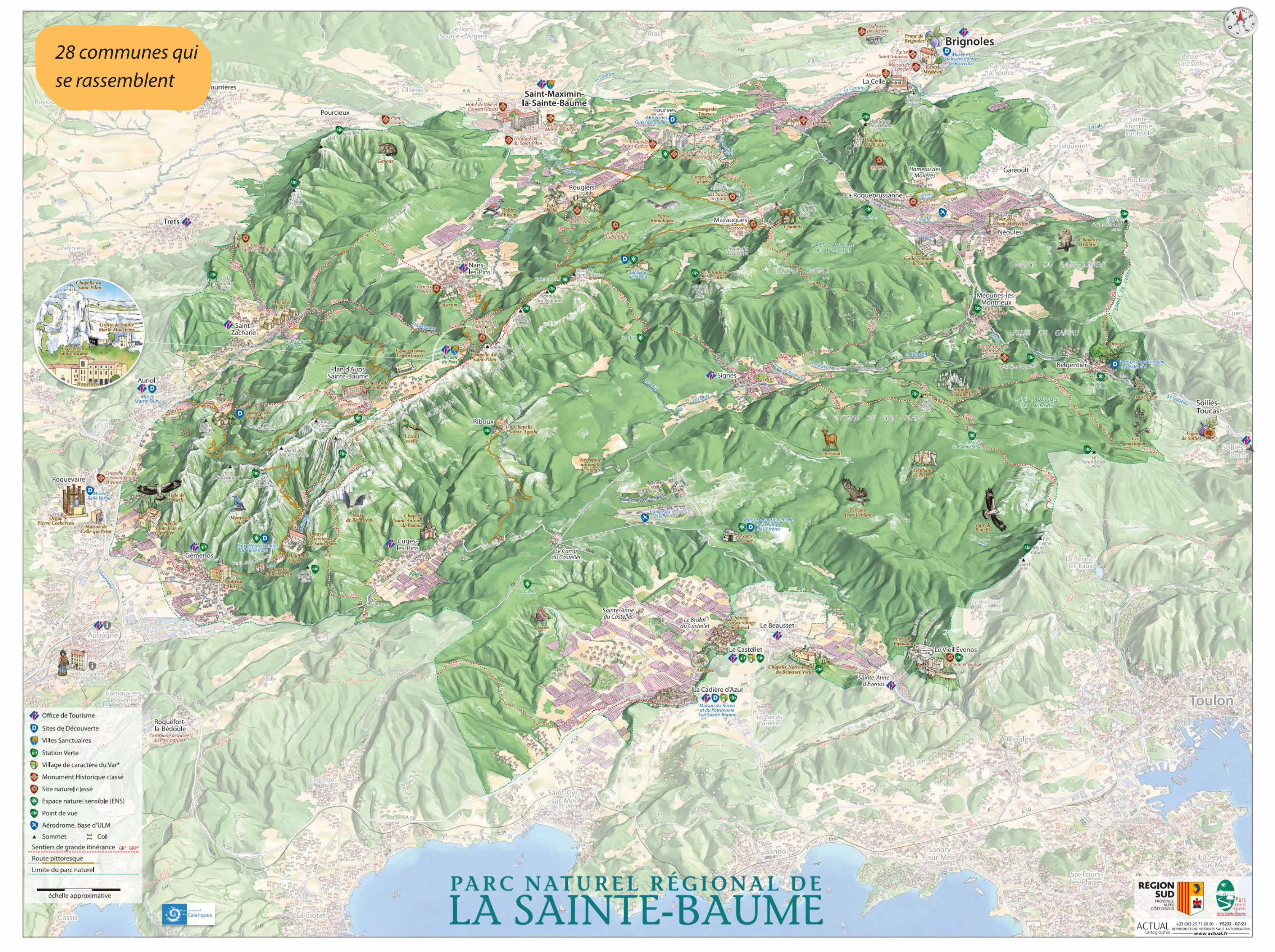 Carte PNR Sainte-Baume